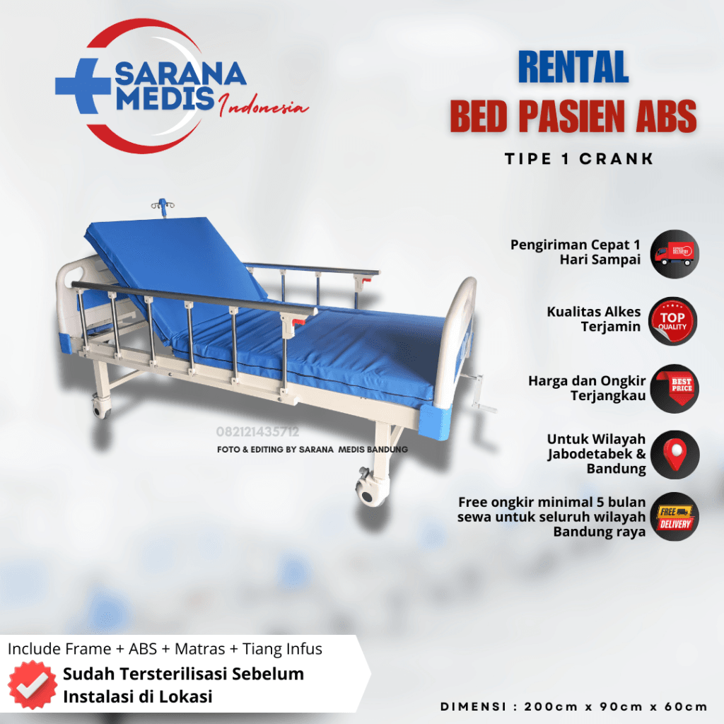 rental bed pasien abs 1 crank