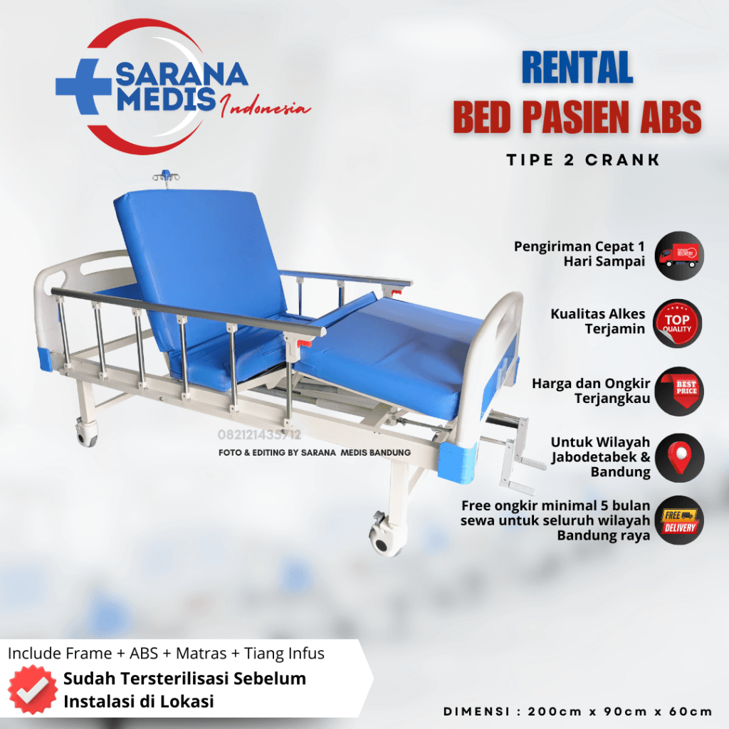 rental bed pasien abs 2 crank