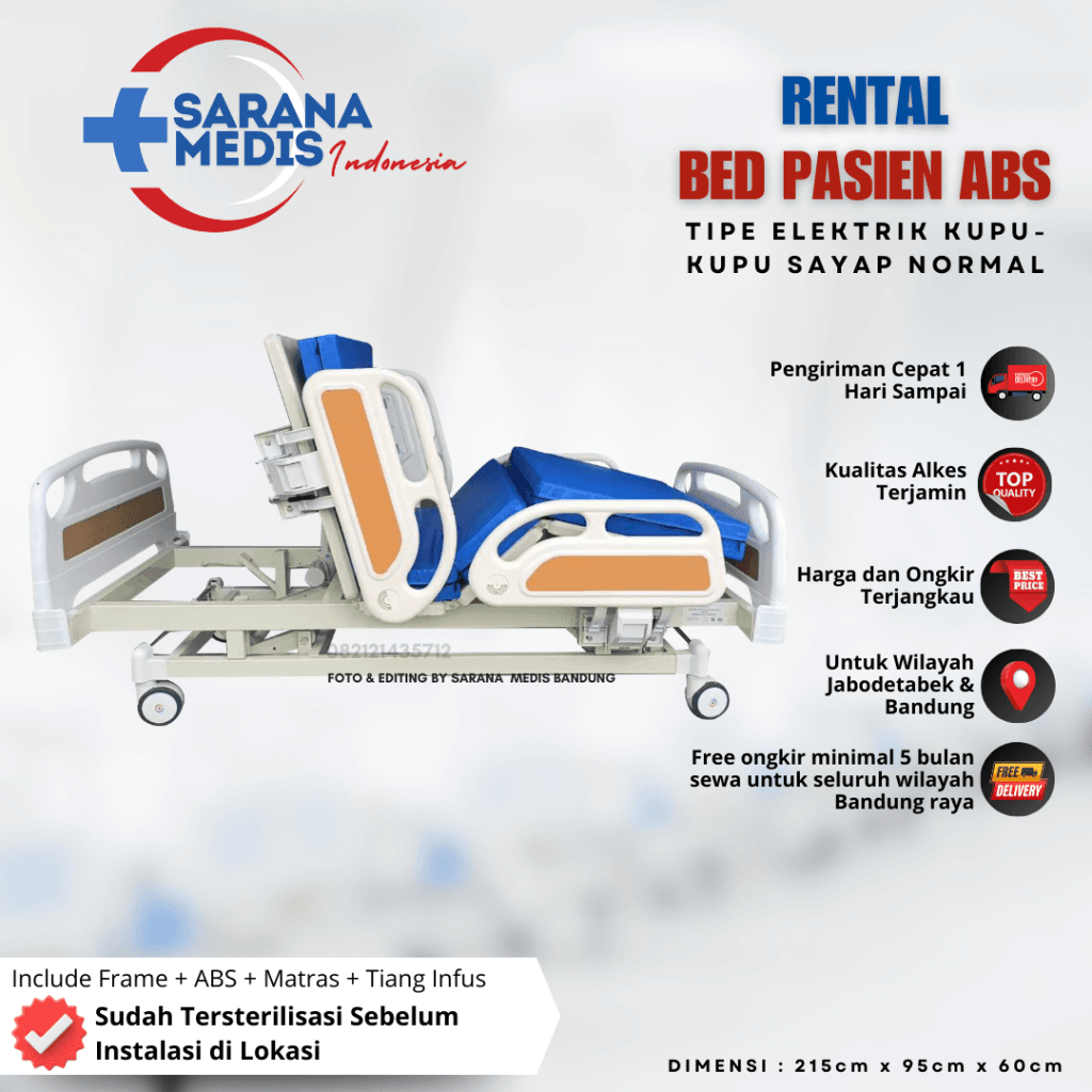 rental bed pasien elektrik kupu-kupu