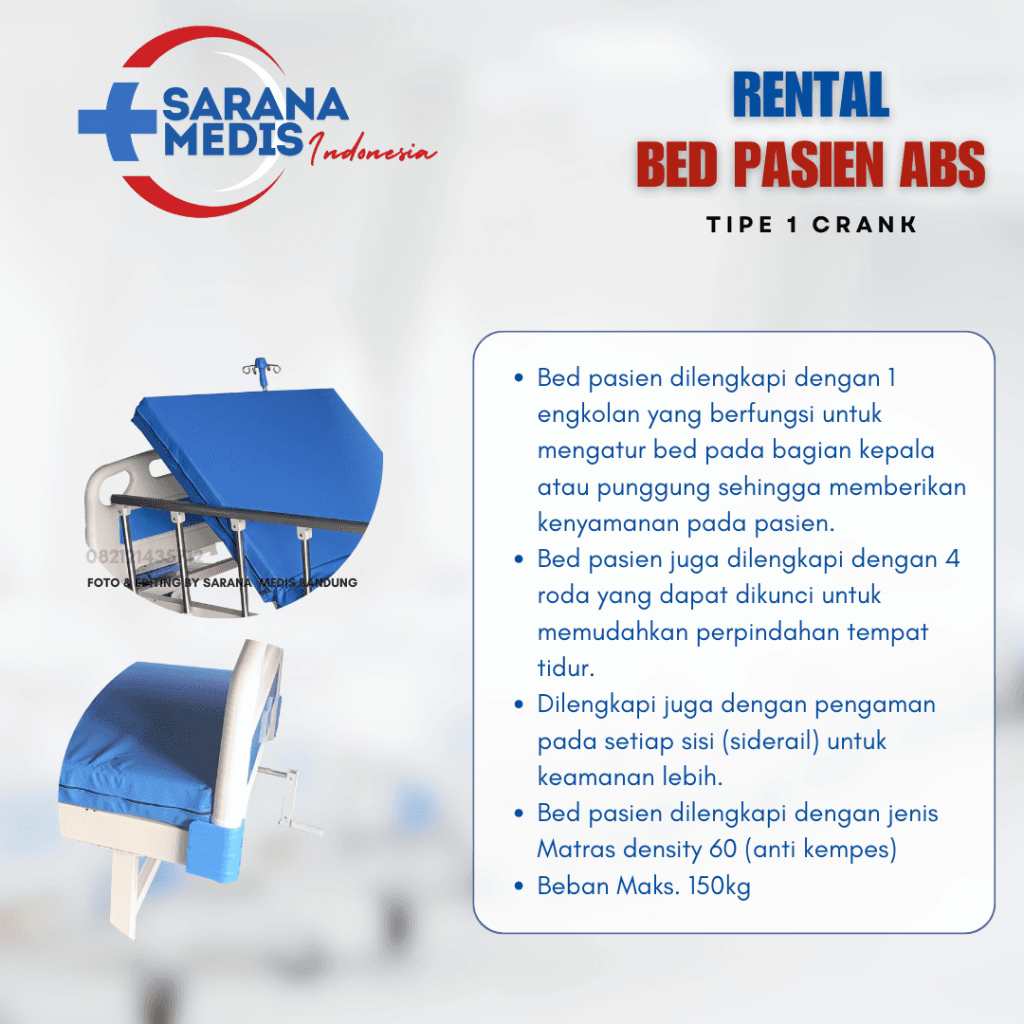 rental bed pasien abs 1 crank