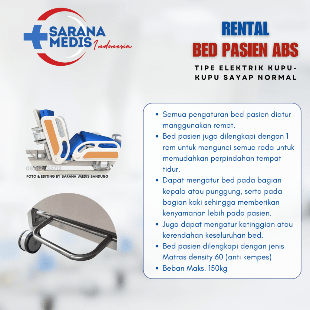 rental bed pasien elektrik kupu-kupu