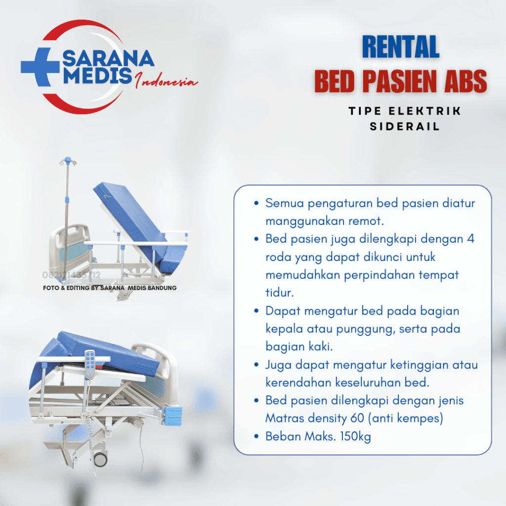 rental bed pasien elektrik siderail