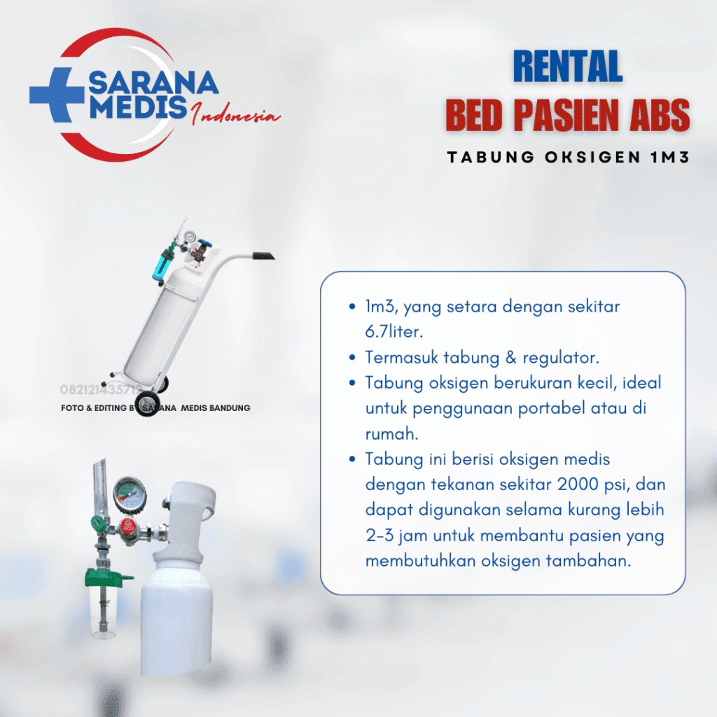 rental tabung oksigen 1m3 fullset