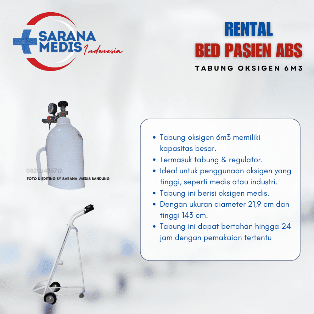 rental tabung oksigen 6m3 fullset